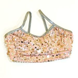 Sparkly pink dance top